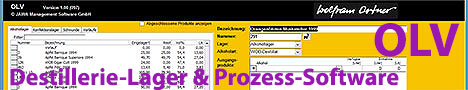 OLV Destillerie-Lager und Prozess Software